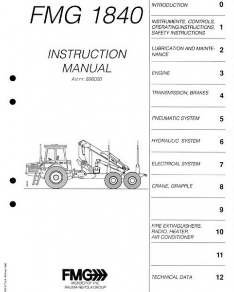 Timberjack 1840 operator manual F034578