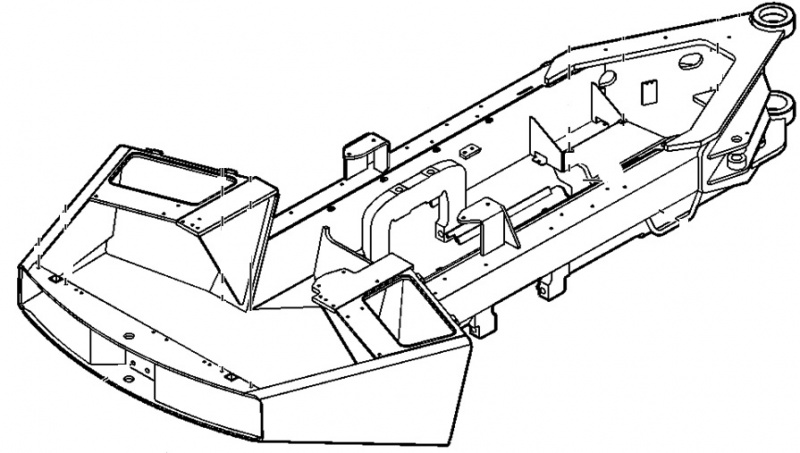 Rear frame 1070D-1300 F622305