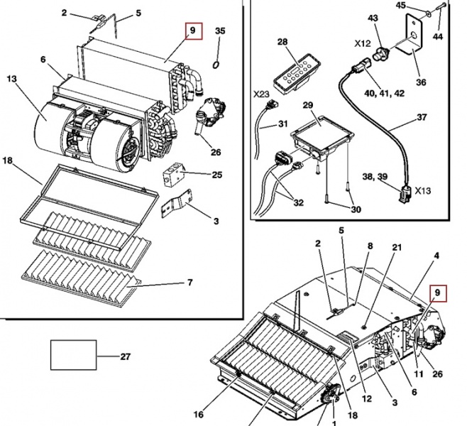 Heater core F073070